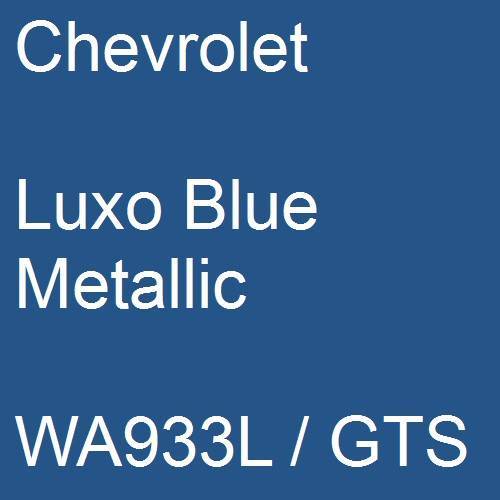 Chevrolet, Luxo Blue Metallic, WA933L / GTS.